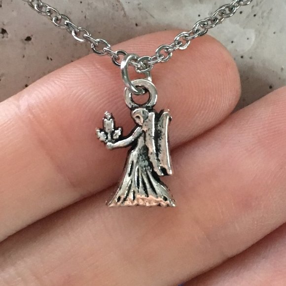 ♍ Virgo Zodiac Necklace Tibetan Silver charm Stainless Steel chain ♍ 4for$20 - Picture 2 of 6